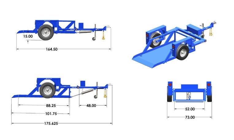 6'x8.5' Air Tow Flatbed S8-35 Single Axle Flatbed
