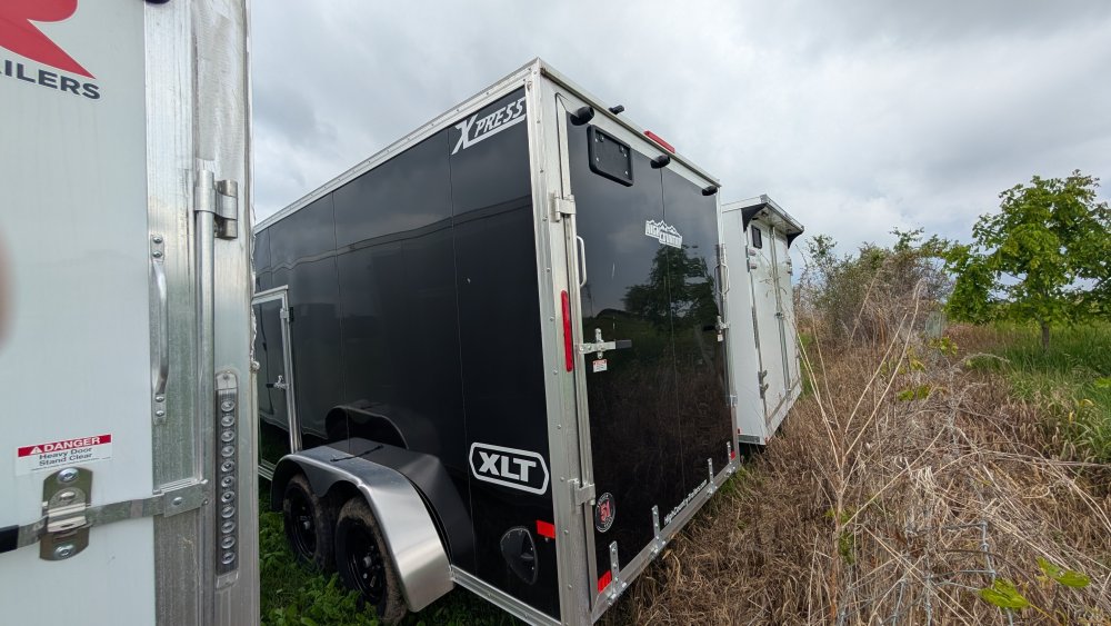 7'x14' Alcom Snowmobile XPRESS7X14ES-XLTP-LMSD25 85" Storm Damage