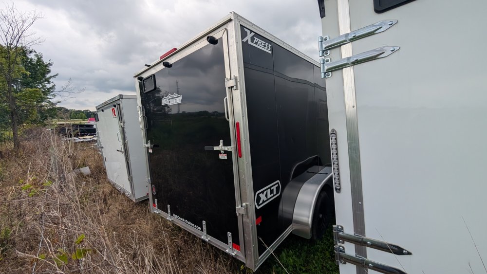 7'x14' Alcom Snowmobile XPRESS7X14ES-XLTP-LMSD25 85" Storm Damage