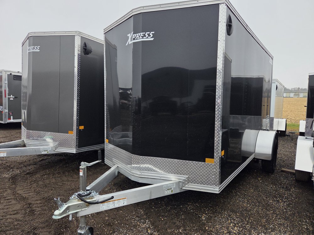 6'x12' Alcom Enclosed Cargo XPRESS6X12SA-XLT-P 76"