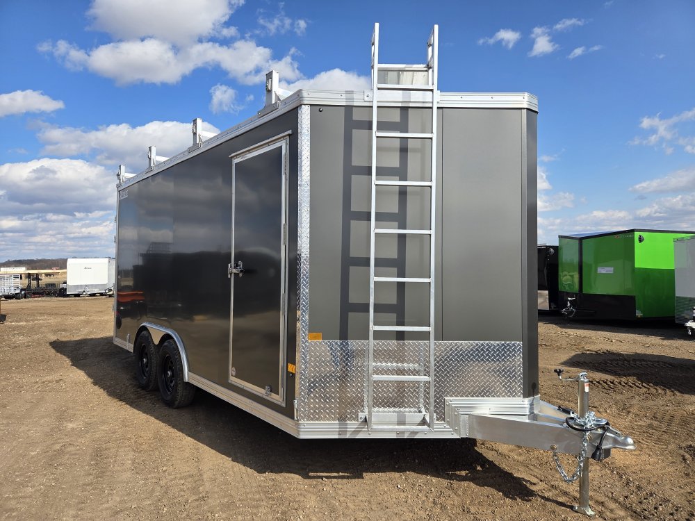 8.5'x16' Alcom Enclosed Cargo XPRESS8.5X16UCP-LMFL25 79"