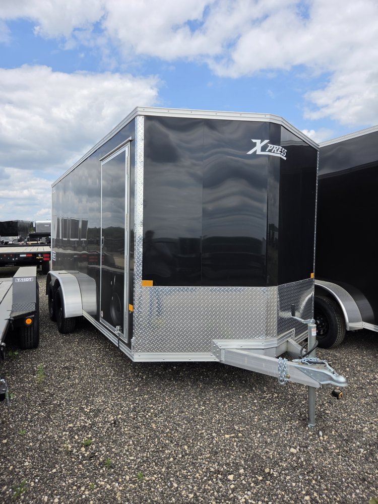 7'x16' Alcom Enclosed Cargo XPRESS7X16XLT 76"