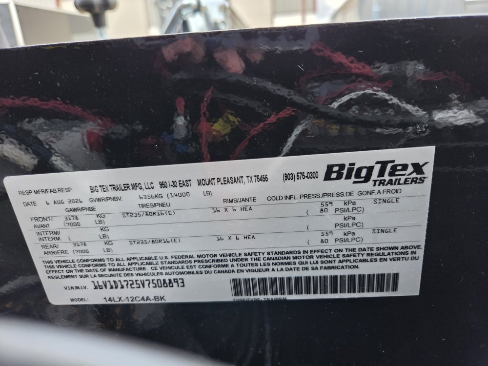 7'x12' Big Tex Dump 14LX-12 4'