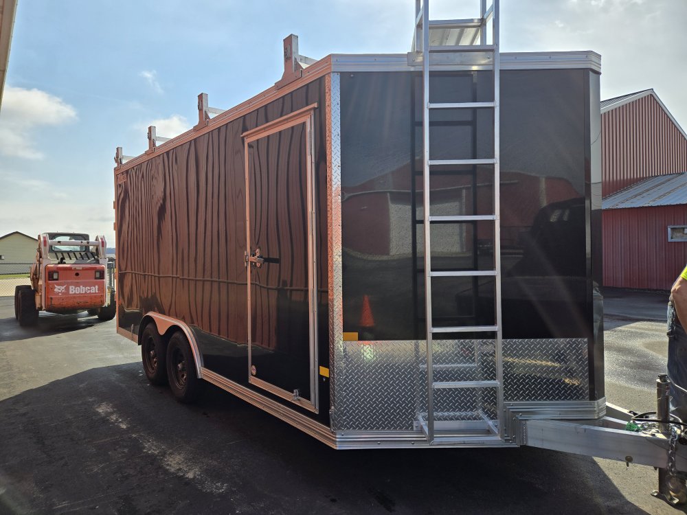 8.5'x16' Alcom Enclosed Cargo XPRESS8.5X16UCP-LMFL25 79"