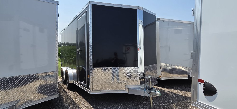 7.5'x16' Alcom-Stealth Enclosed Cargo 85"