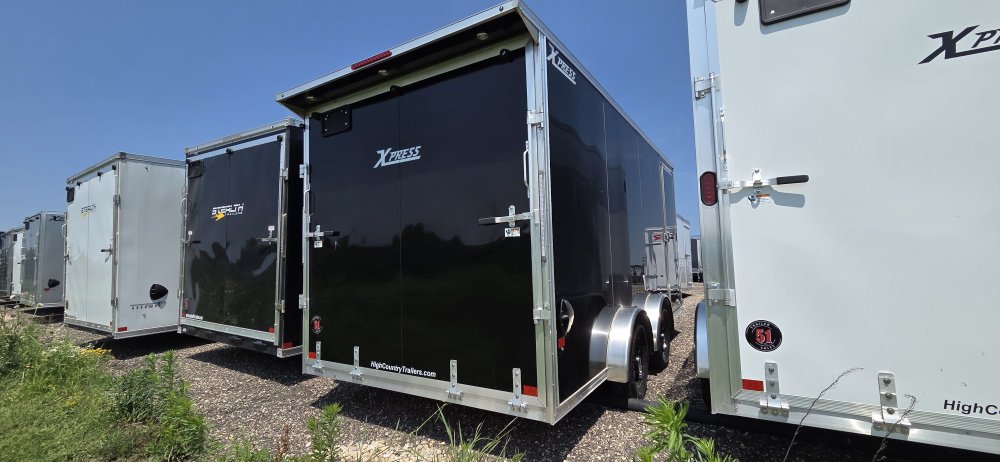 7.5'x16' Alcom-Stealth Enclosed Cargo 85"