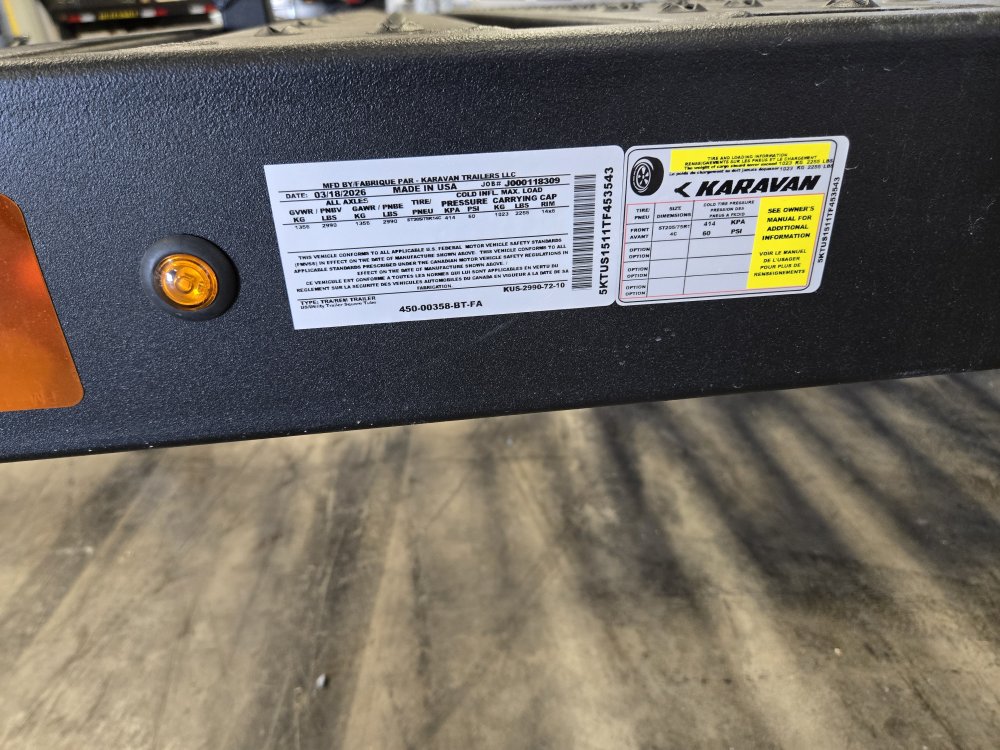 6'x10' Karavan Utility KUS-2990-72-10