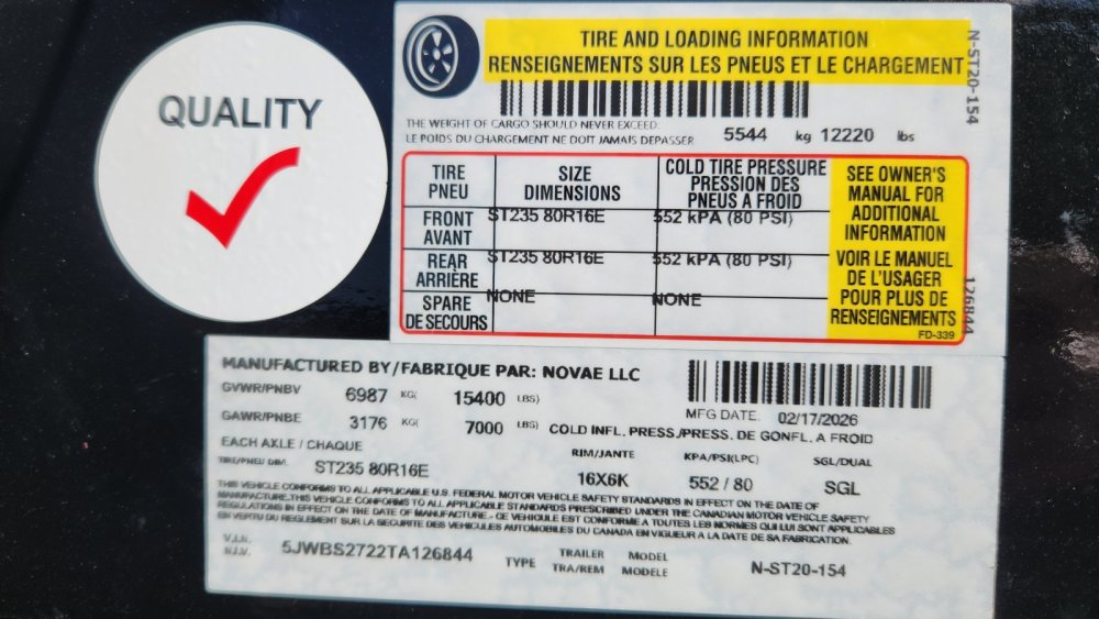 7'x20' Midsota Equipment NST20-BP-154