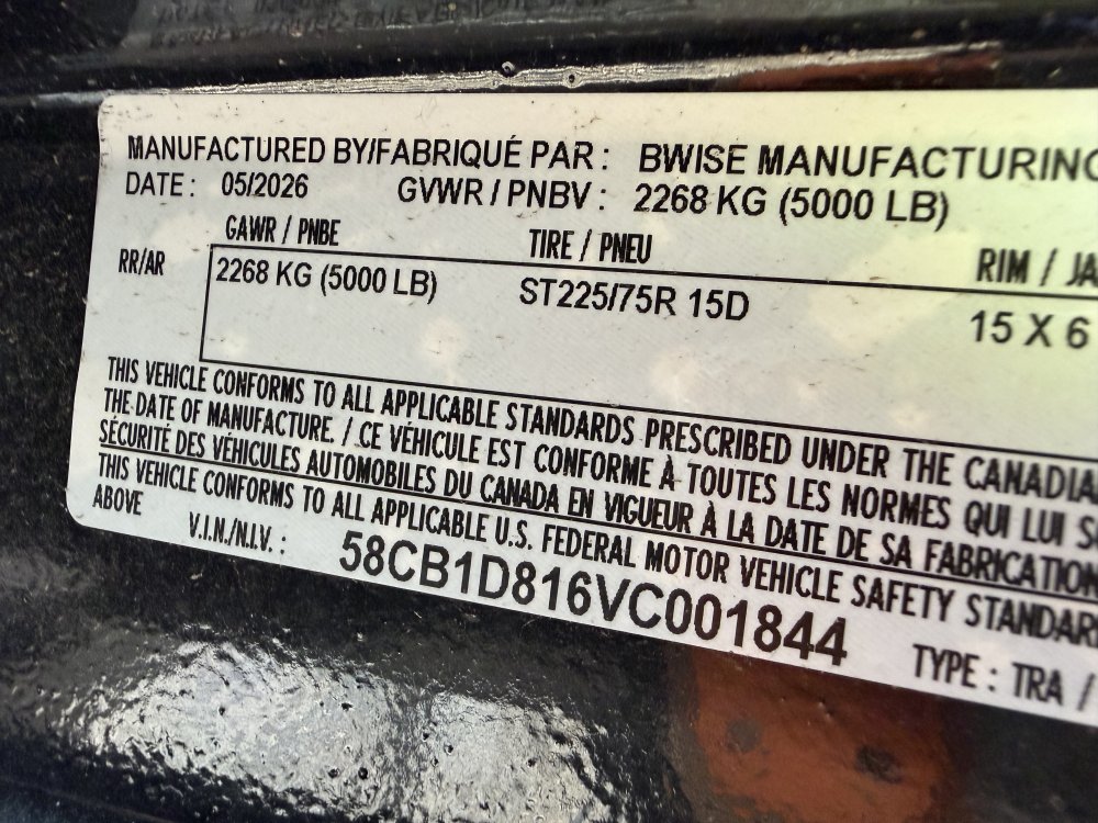 5'x8' Bwise Dump DTR508LP-5 15"
