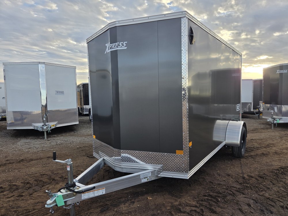 6'x12' Alcom Enclosed Cargo XPRESS6X12SA-XLT-P 76"