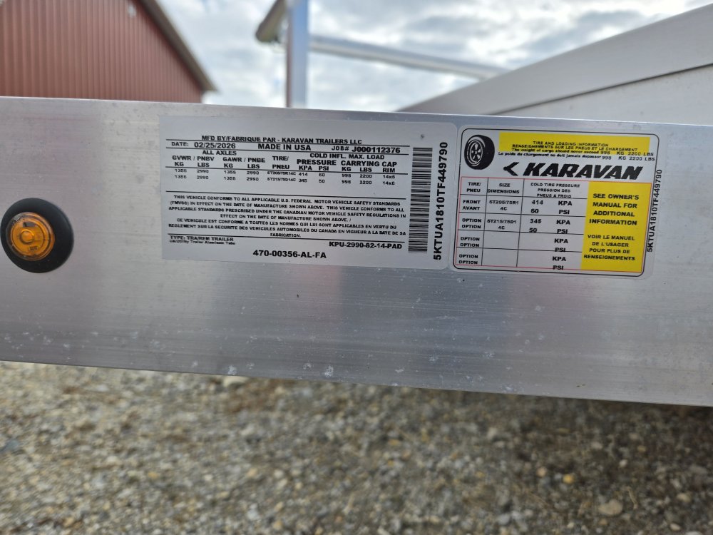 6.5'x14' Karavan Utility KPU-2990-82-14-PAD