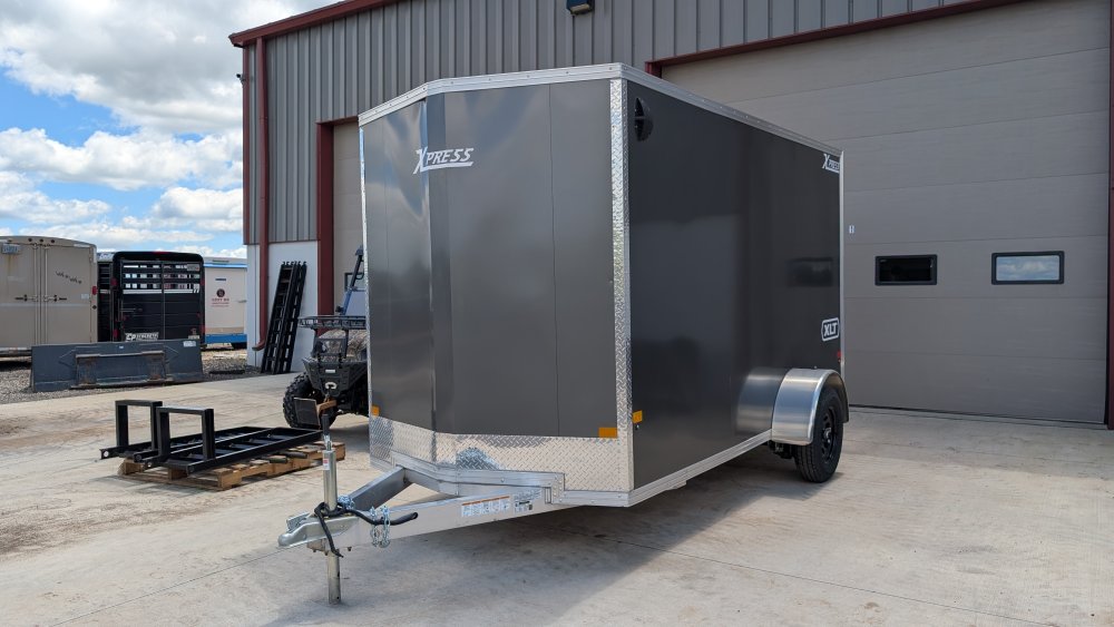 6'x12' Alcom Enclosed Cargo XPRESS6X12SA-XLT-P 80"