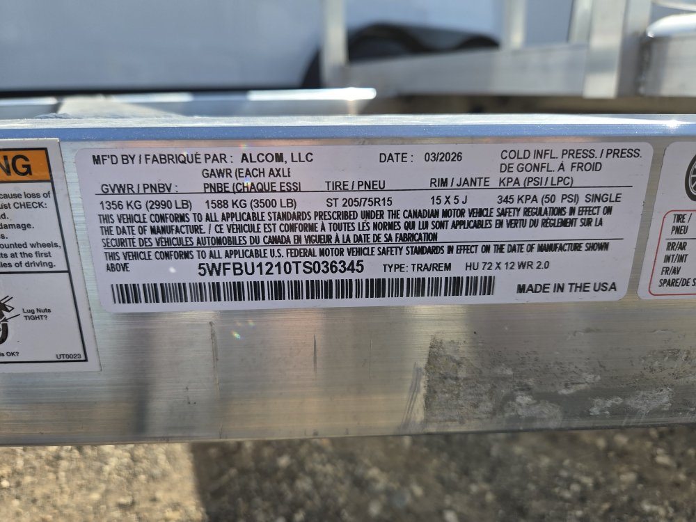 6'x10' High Country Utility HU72x10WR-2.0