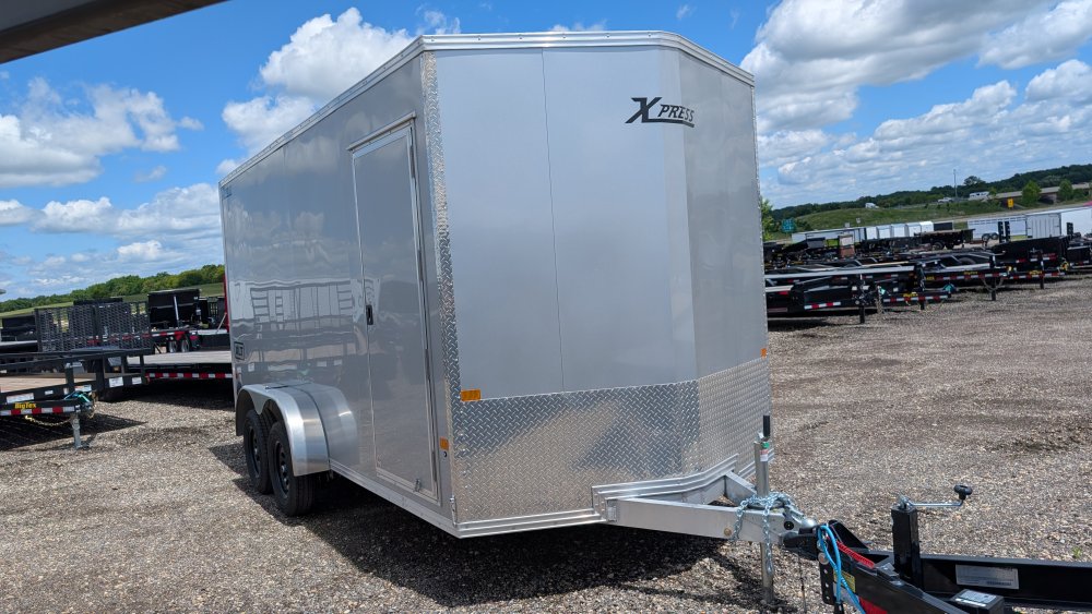 7'x16' Alcom Enclosed Cargo XPRESS7X16XLT 88"