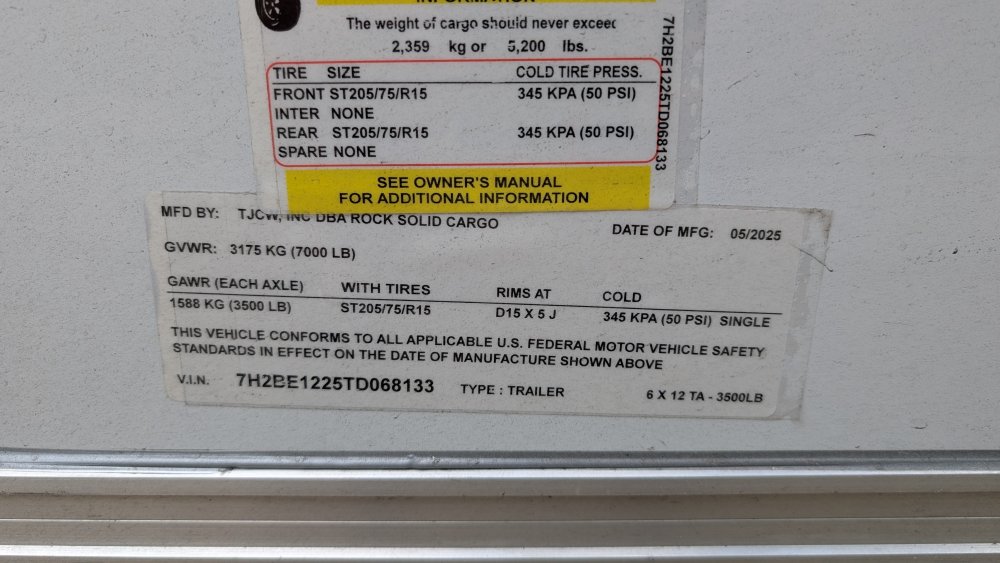 6'x12' Rock Solid Cargo Enclosed Cargo