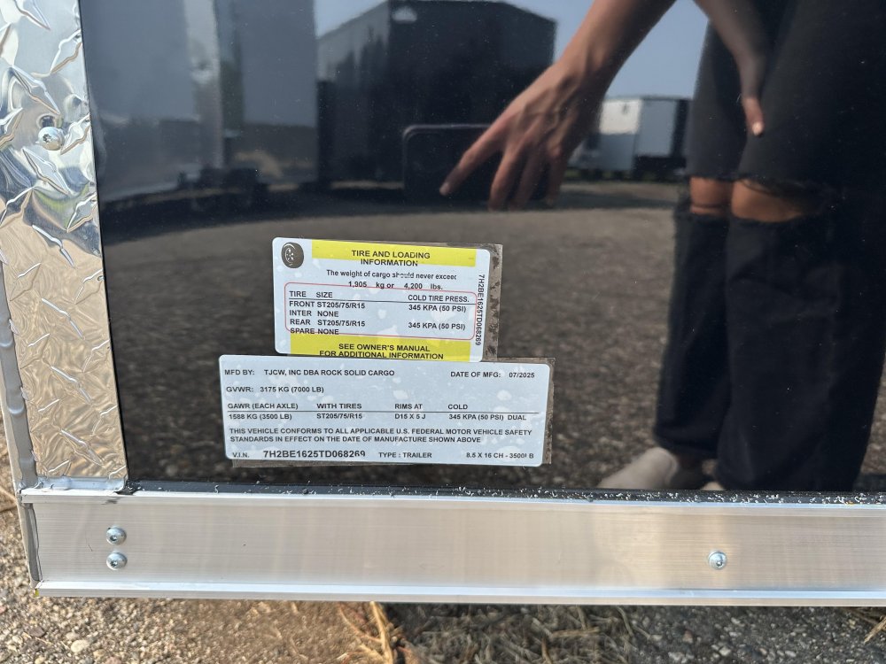 8.5'x16' Rock Solid Cargo Enclosed Cargo