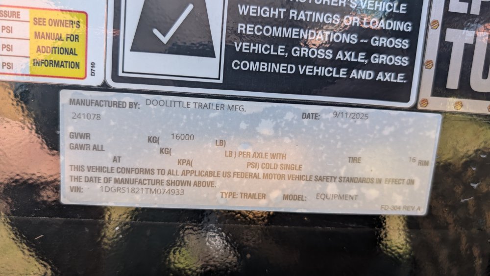 82"x16' Doolittle Equipment