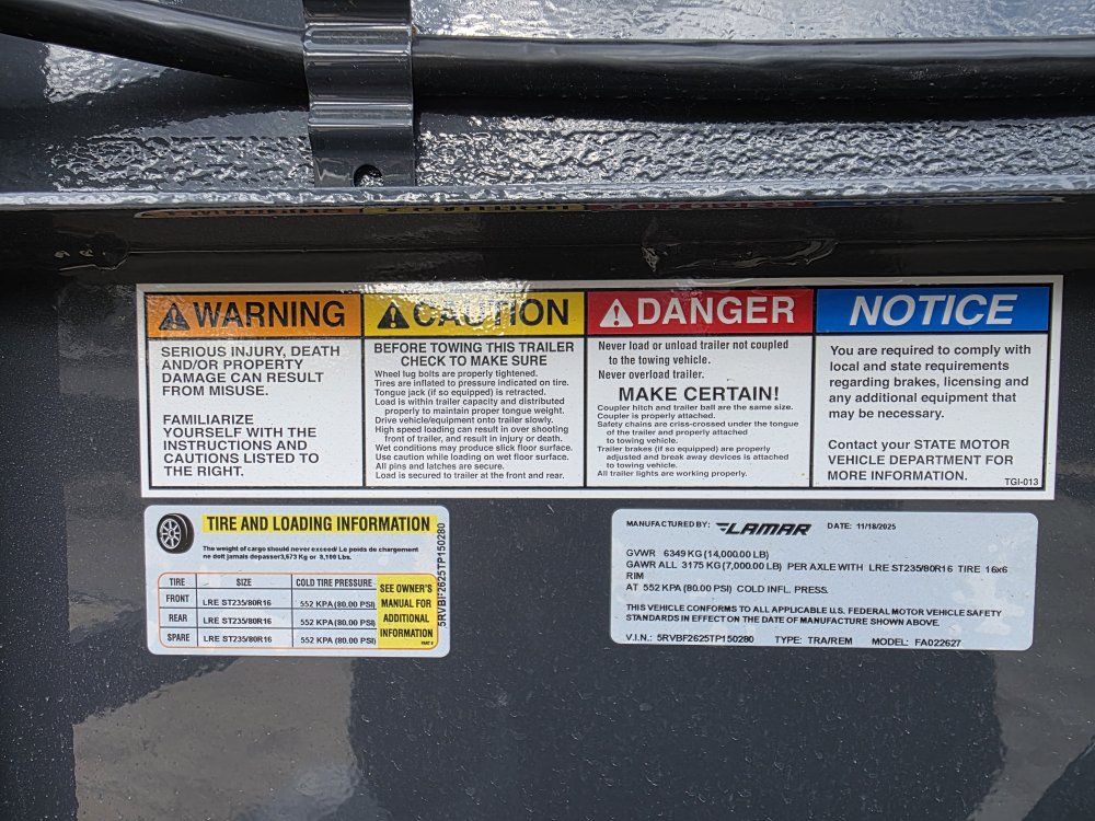 102"x26' Lamar Equipment