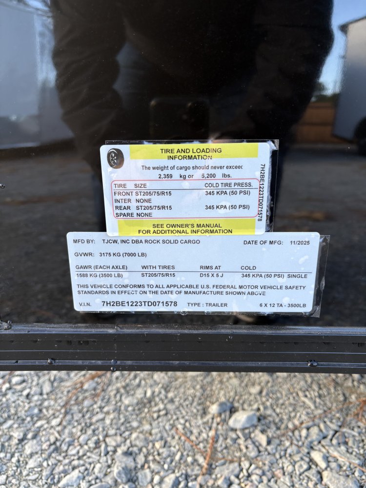 6'x12' Rock Solid Cargo Enclosed Cargo