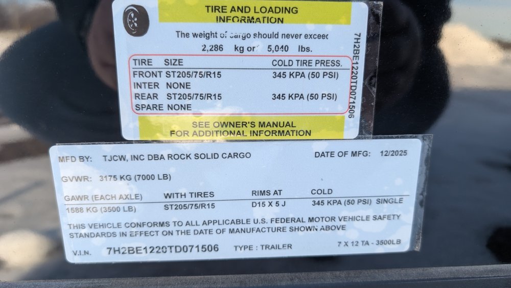 7'x12' Rock Solid Cargo Enclosed Cargo