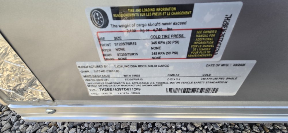 7'x16' Rock Solid Cargo Enclosed Cargo