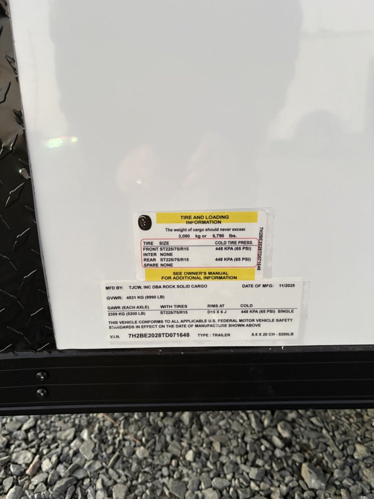 8' 6"x20' Rock Solid Cargo Enclosed Cargo