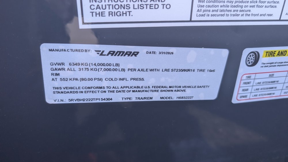 83"x22' Lamar Equipment