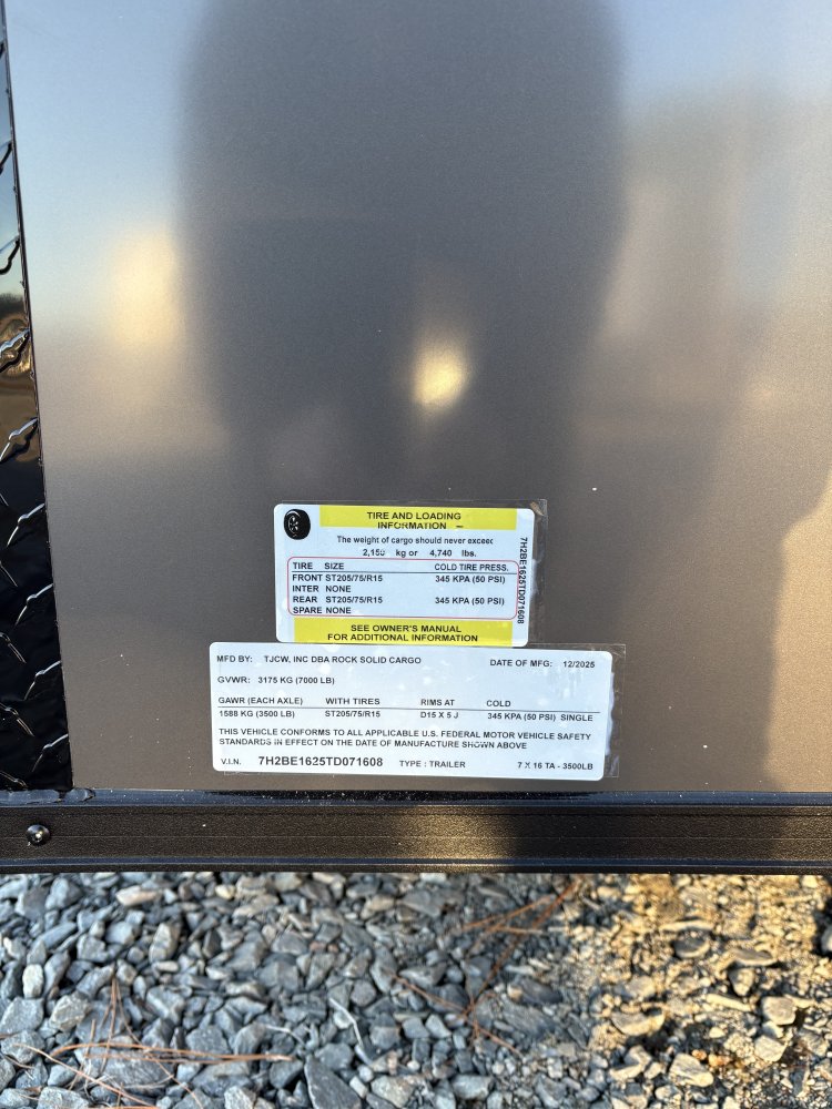 7'x16' Rock Solid Cargo Enclosed Cargo