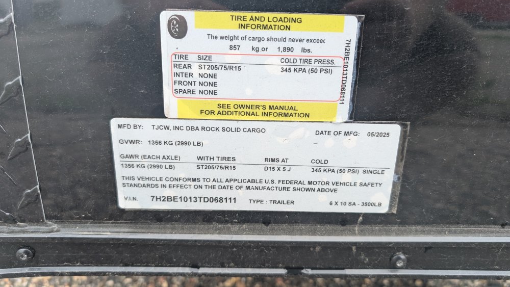 6'x10' Rock Solid Cargo Enclosed Cargo