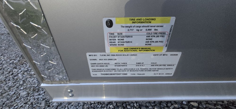 8' 6"x28' Rock Solid Cargo Enclosed Car Hauler