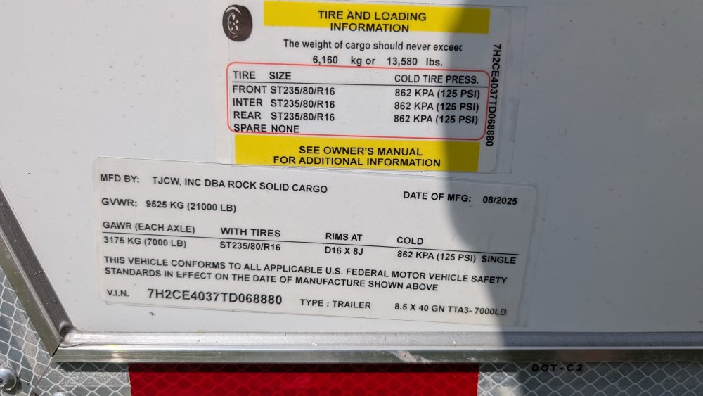 8.5'x40' Rock Solid Cargo Enclosed Cargo