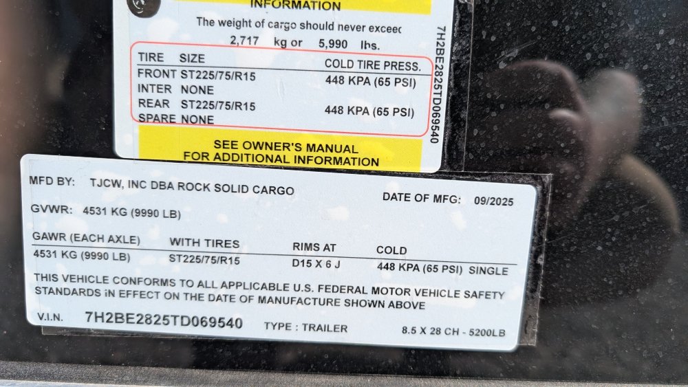 8' 6"x28' Rock Solid Cargo Snowmobile