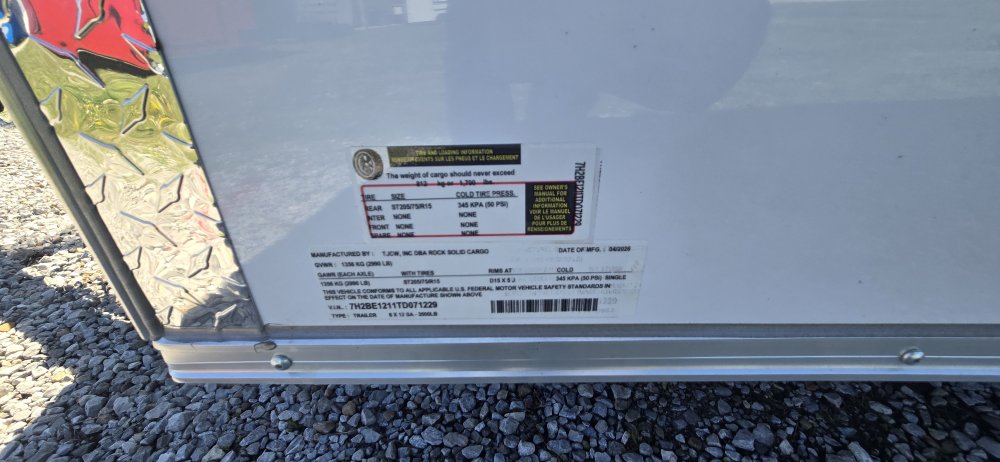 6'x12' Rock Solid Cargo Concession