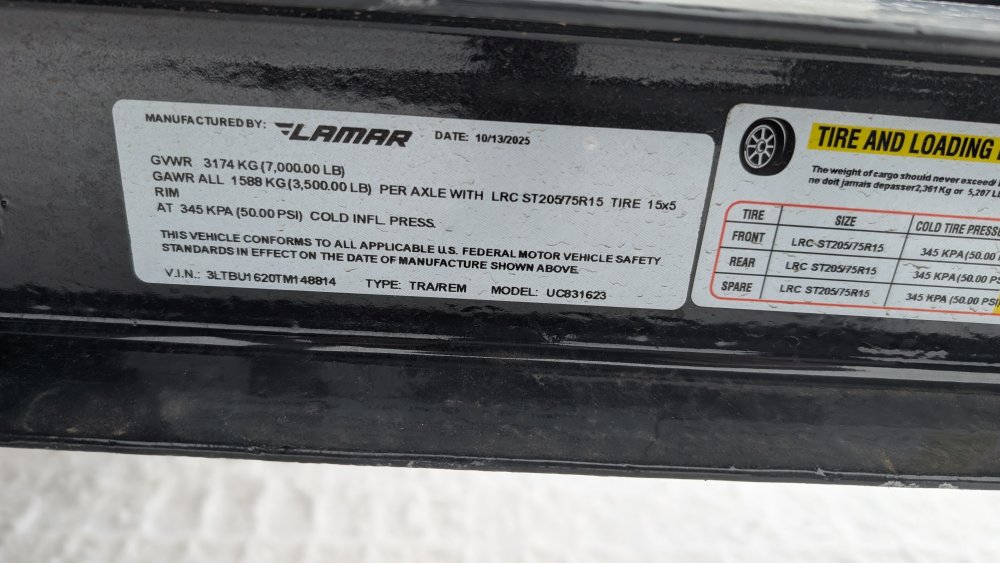 83"x16' Lamar Utility