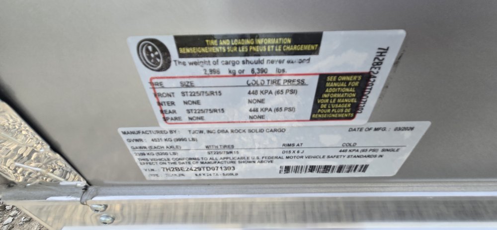 8' 6"x24' Rock Solid Cargo Enclosed Car Hauler