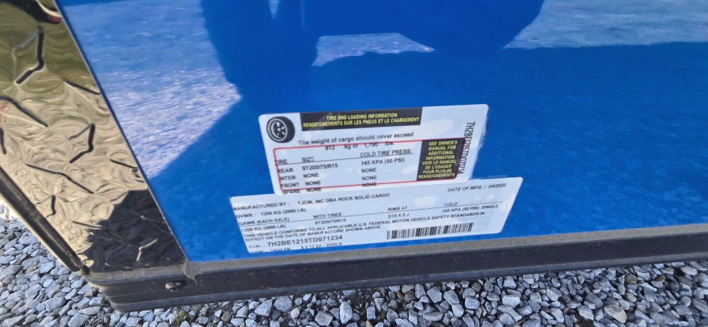 6'x12' Rock Solid Cargo Concession