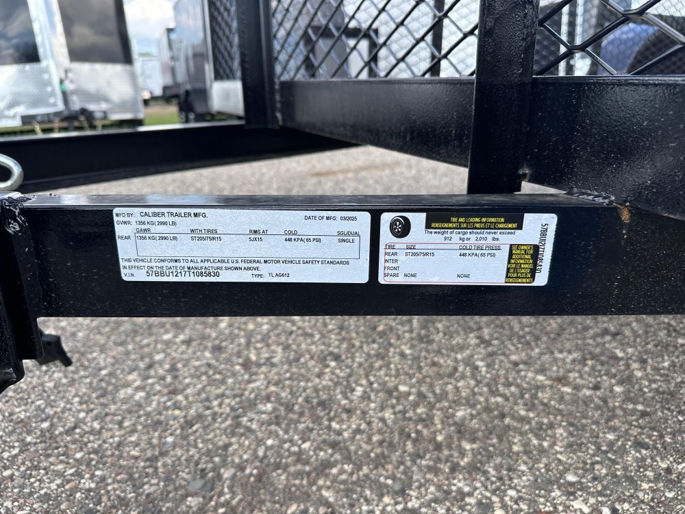 6'x12' Caliber Utility