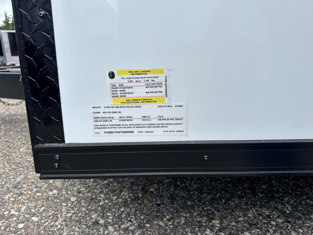 8.5'x16' Rock Solid Cargo Enclosed Cargo