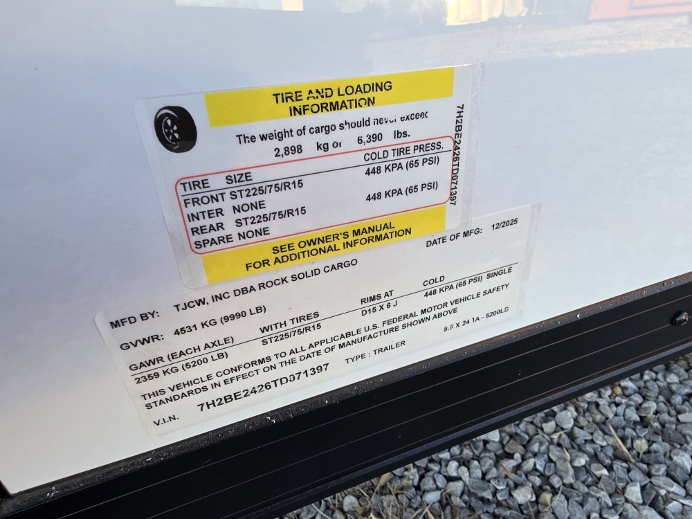 8' 6"x24' Rock Solid Cargo Enclosed Car Hauler