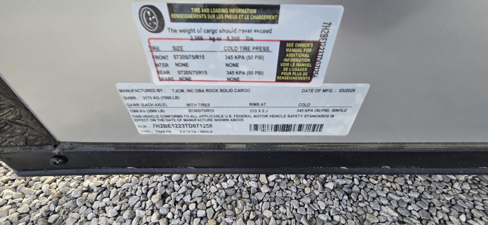 6'x12' Rock Solid Cargo Enclosed Cargo