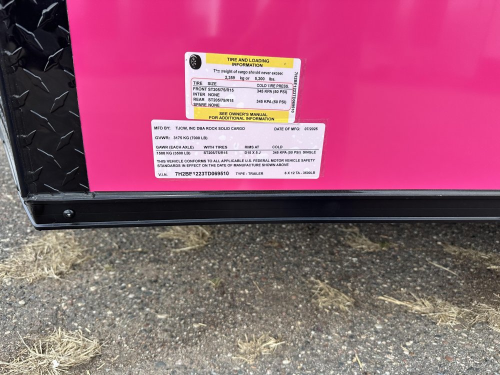 6'x12' Rock Solid Cargo Enclosed Cargo