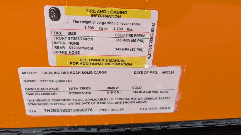 8.5'x16' Rock Solid Cargo Enclosed Cargo