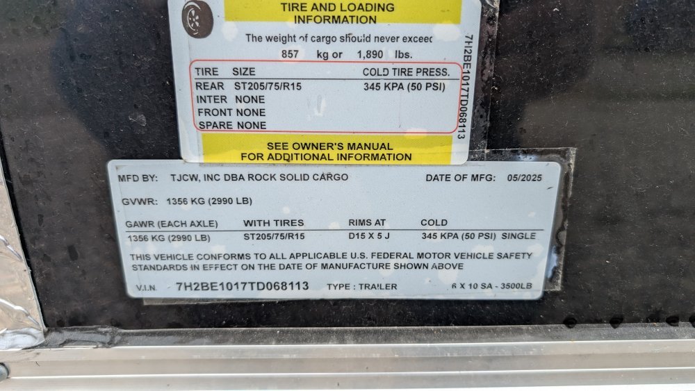 6'x10' Rock Solid Cargo Enclosed Cargo