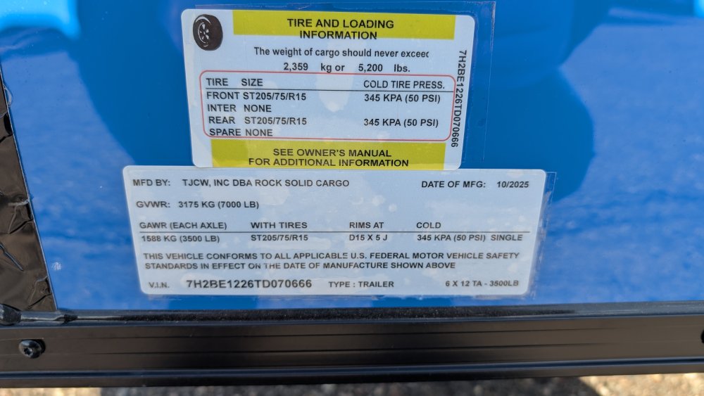 6'x12' Rock Solid Cargo Enclosed Cargo