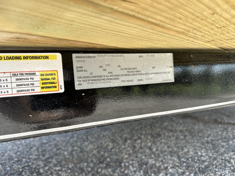 77"x12' Doolittle Utility