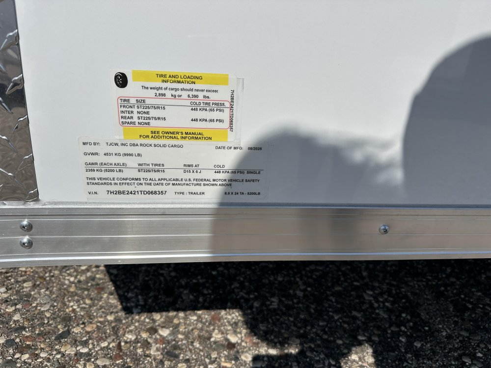 8.5'x24' Rock Solid Cargo Enclosed Cargo