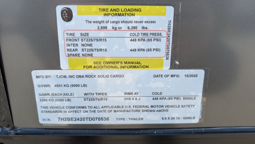 8' 6"x24' Rock Solid Cargo Enclosed Cargo