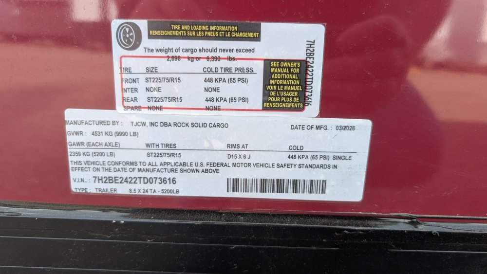 8.5'x24' Rock Solid Cargo Enclosed Cargo