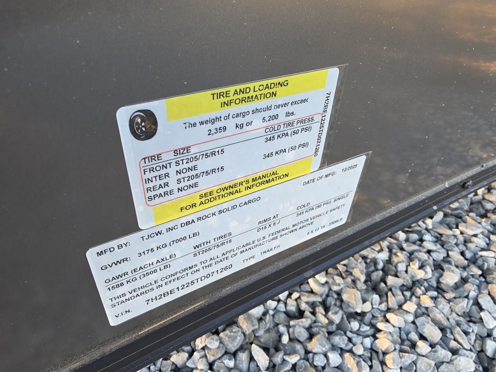 6'x12' Rock Solid Cargo Enclosed Cargo