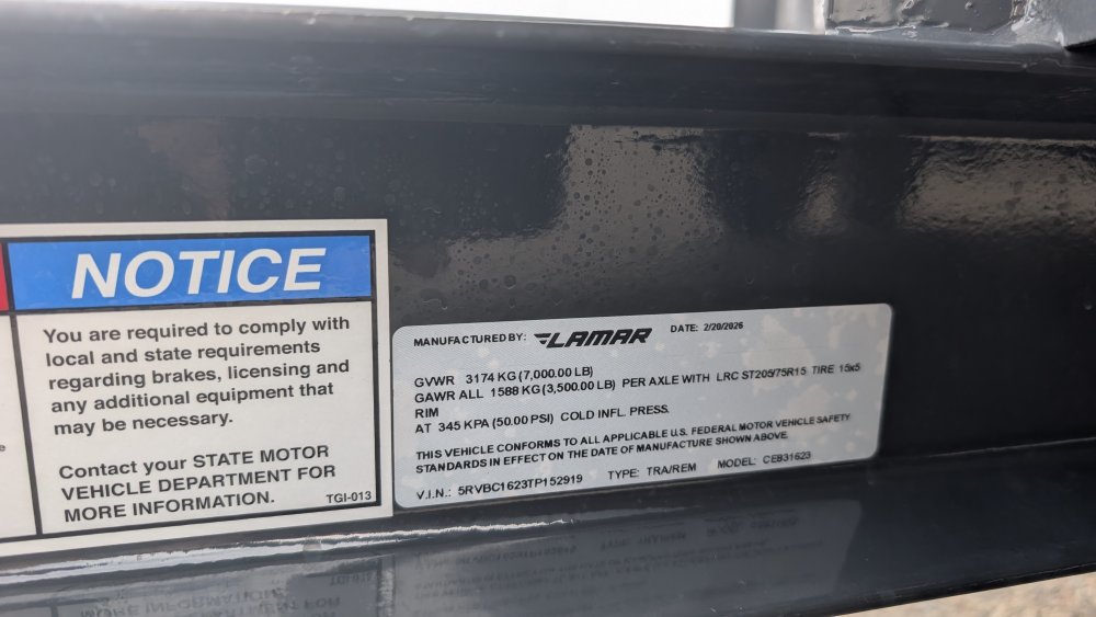 83"x16' Lamar Flatbed Car Hauler